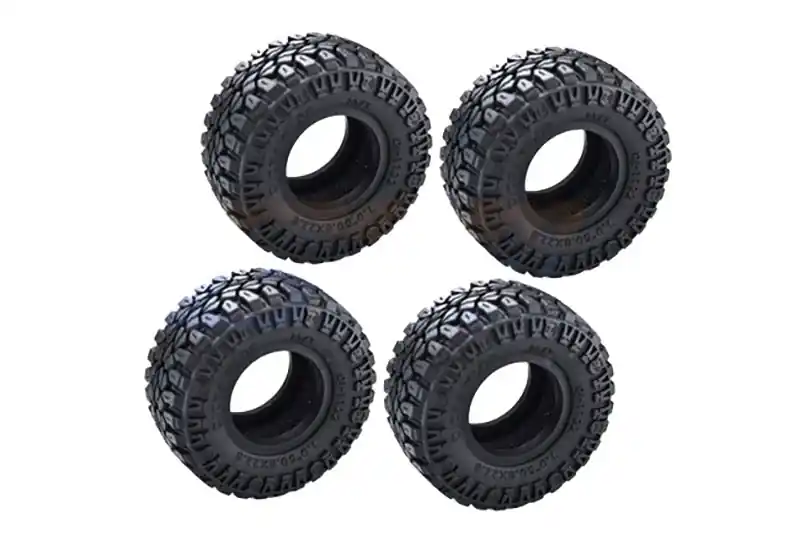 Pneumatici SLVR Grip 1.0 con inserti 50,8×22,8mm (4 pz) per TRX-4M / SCX24 Non Perdere