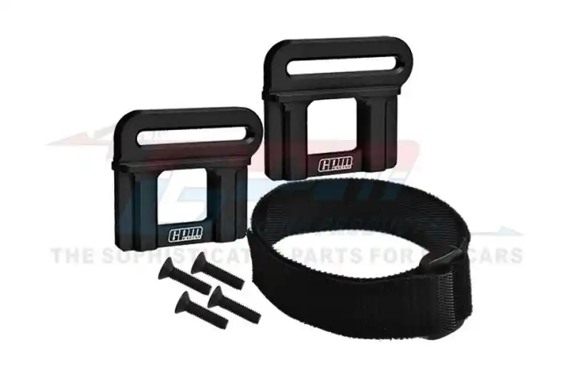 A Buon Prezzo Supporto batteria in alluminio 7075 nero con velcro per MAXX-SLASH e SLEDGE