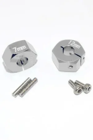 ADATTATORE ESAGONALE IN LEGA 12X7MM – SET 2PZ argento GPM TAMIYA TT02B Ordina Subito