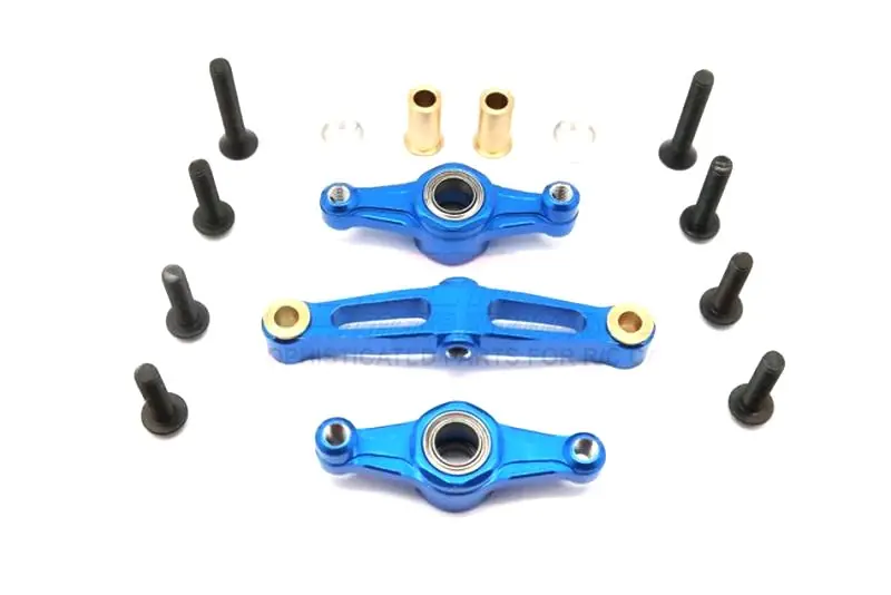 Set sterzo in alluminio blu per Tamiya TT02 A Buon Prezzo