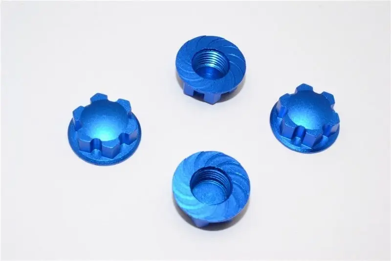 Ultimissimo Modello BLOCCARUOTA IN ALLUMINIO – 4PZ blu GPM TRX XMAXX 8S 6S