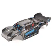 1/10 Painted Decaled Trimmed Body Set with Hidden Body Mount Blue/Black VORTEKS 2WD Popolare