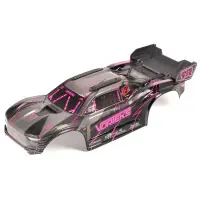 1/10 Painted Decaled Trimmed Body Set with Hidden Body Mount Pink/Black VORTEKS 2WD Offerta Speciale