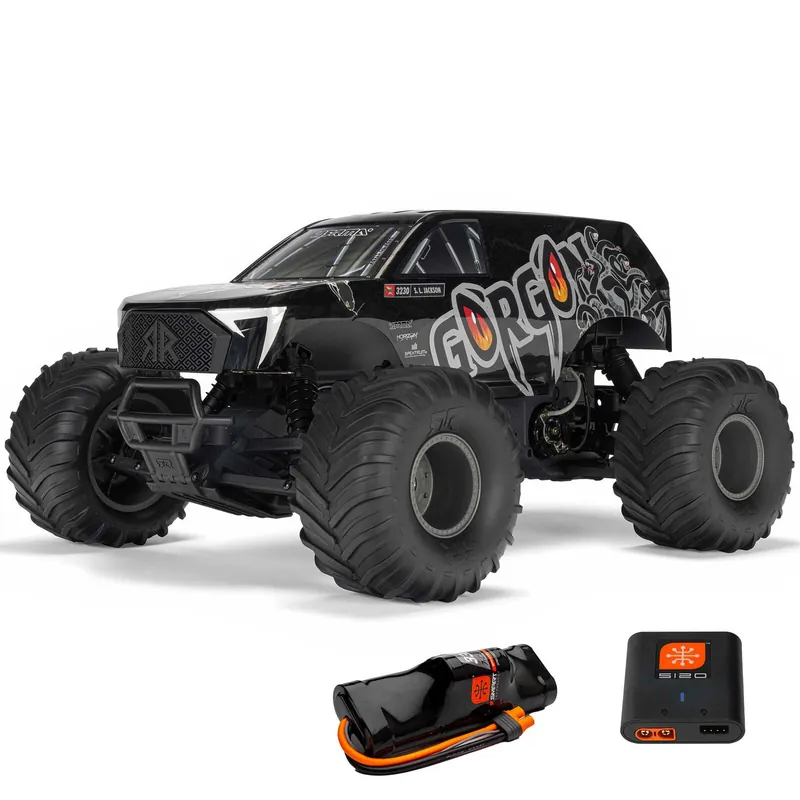 1/10 GORGON 2WD RTR Brushed Monster Truck (con batteria e carica), Gun Metal Solo Oggi