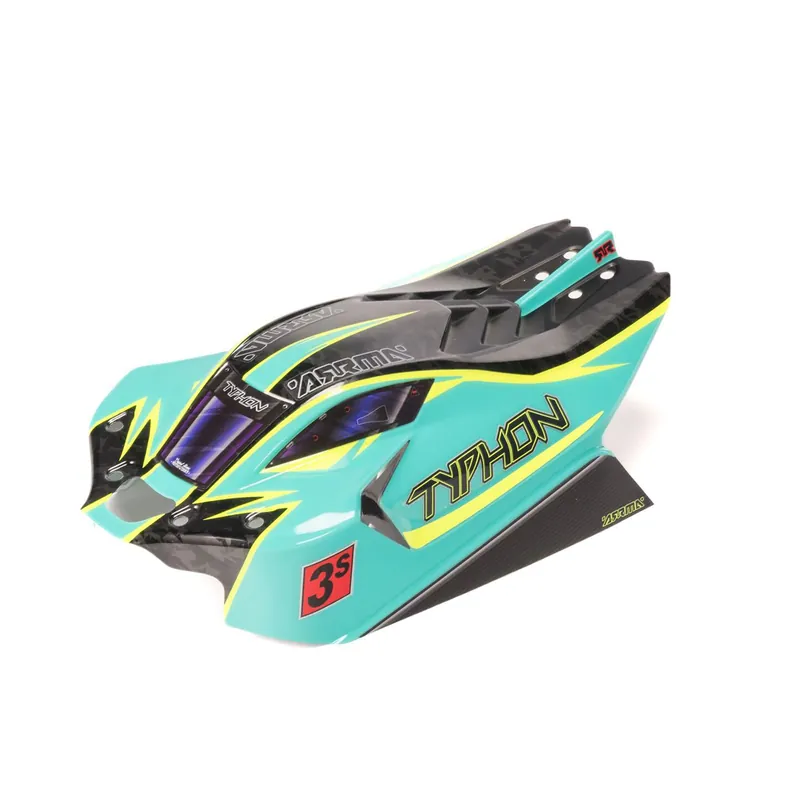 1/8 Clipless Painted Decaled Body Green/Yellow TYPHON 4X4 Scelto Dai Clienti