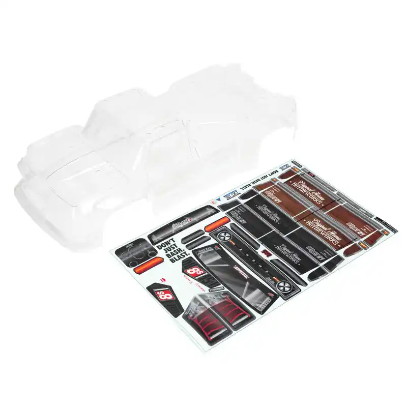 1/5 Clear Body Shell with Decals OUTCAST 8S Prezzo Basso