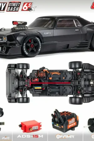 1/7 FELONY 6S BLX Street Bash All-Road Muscle Car RTR Black Soddisfatti O Rimborsati