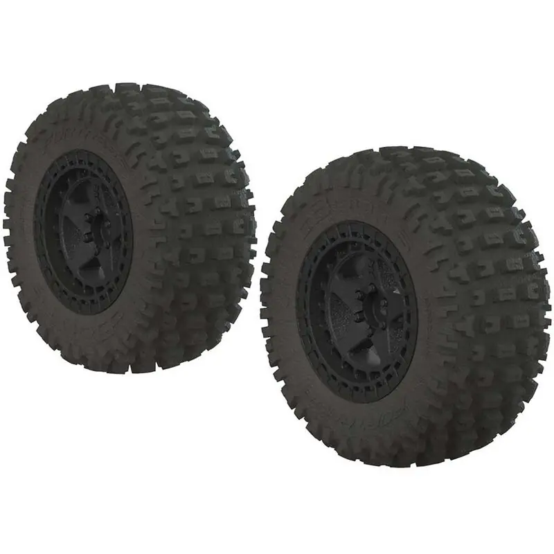 1/10 dBoots Fortress SC 2.2/3.0 Pre-Mounted Tires 14mm Hex Black (2) Ultime Pezzi