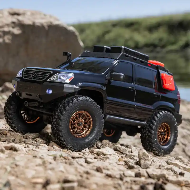 Più Venduto 1/24 SCX24 Lexus GX 470 4X4 Rock Crawler RTR Black