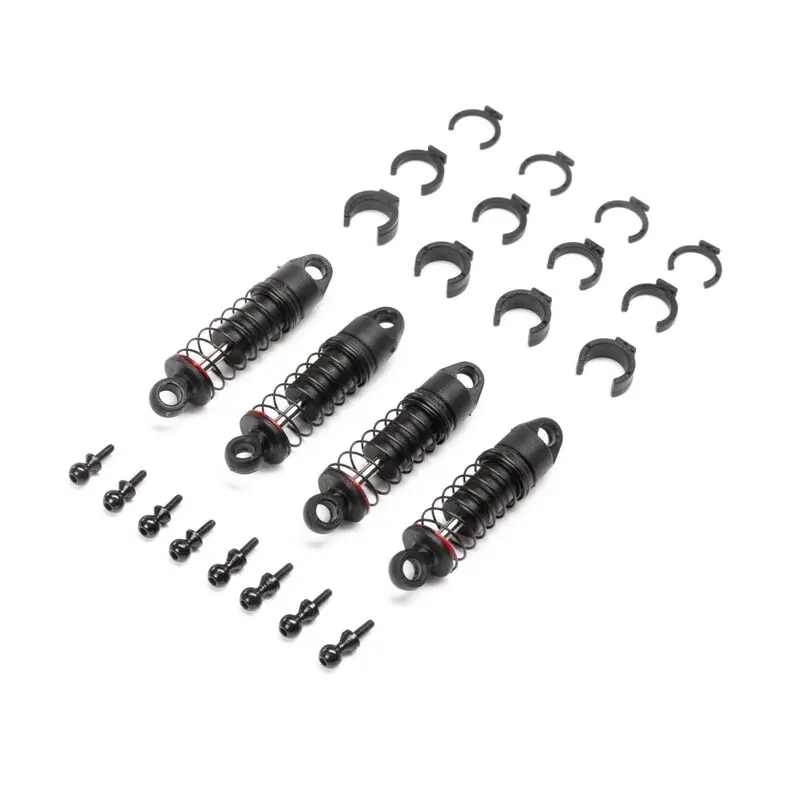 Prezzo Basso Oil Shock Set 6mm (.213 lbs/in Red) SCX24 (4)