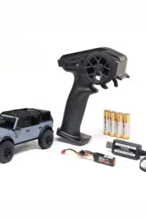 1/30 SCX30 Ford Bronco 4X4 RTR Brushed Rock Crawler (Battery & Charger Included) Gray Più Venduto