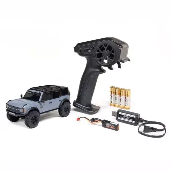 1/30 SCX30 Ford Bronco 4X4 RTR Brushed Rock Crawler (Battery & Charger Included) Gray Più Venduto