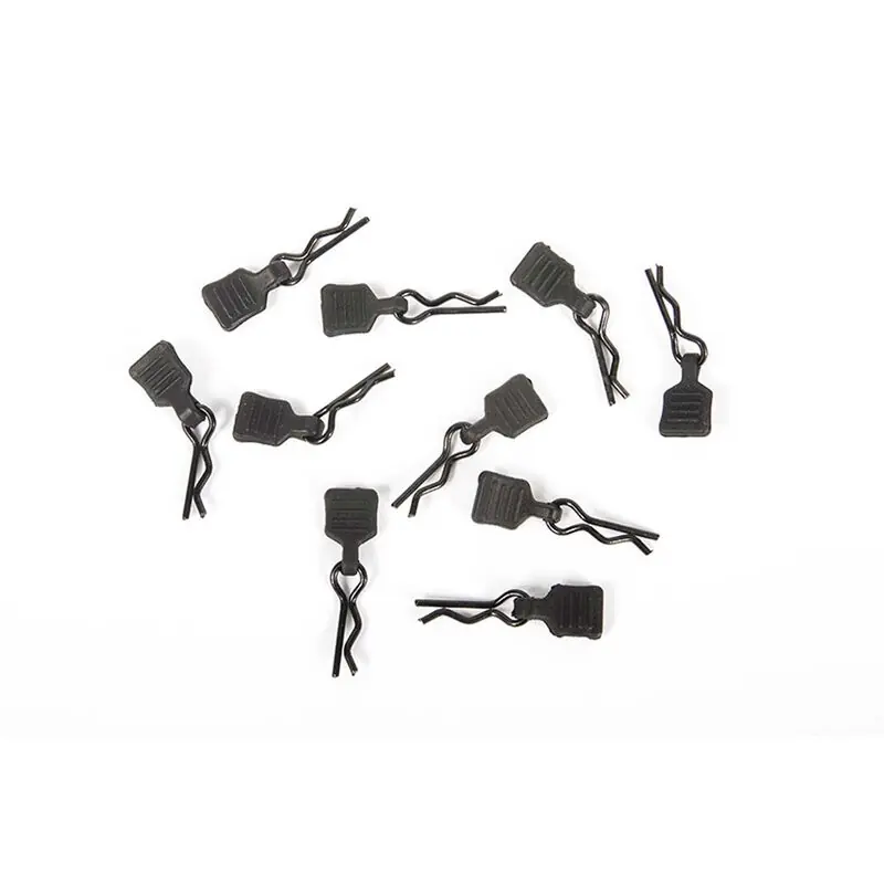3mm Body Clip with Tab Black (10) Professionale