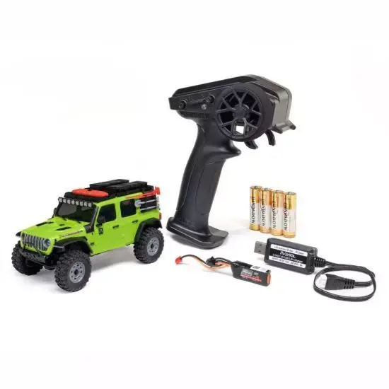 1/30 SCX30 Jeep Wrangler JLU 4X4 RTR Brushed Rock Crawler (Battery & Charger Included) Green Ultimissimo Modello