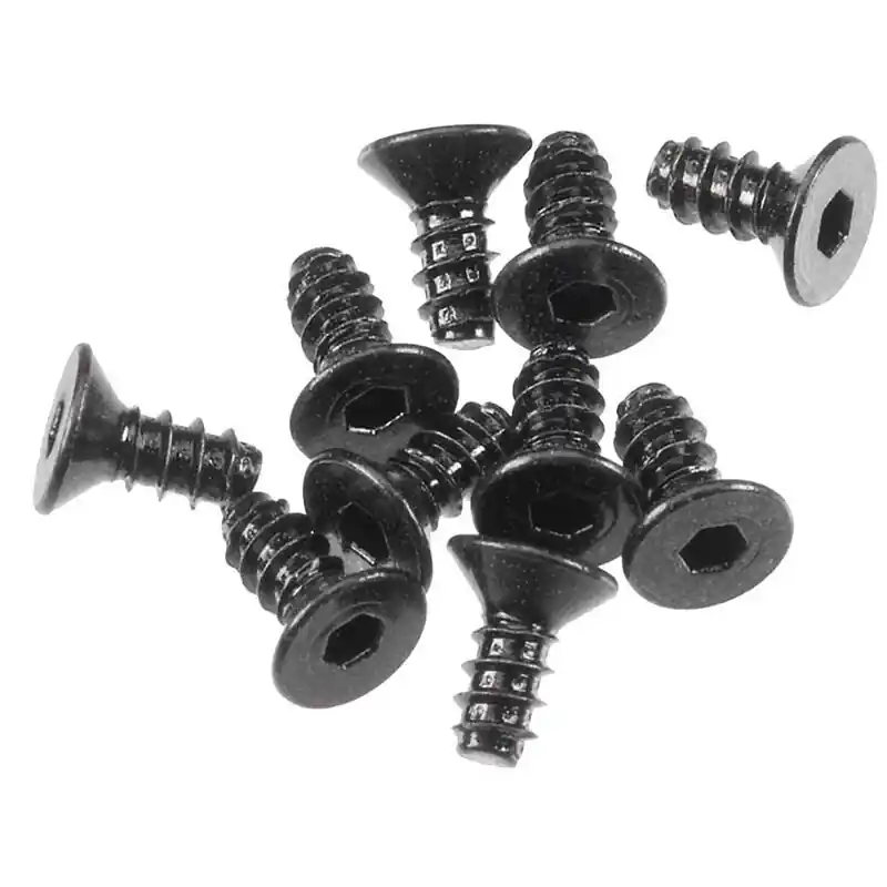 Occasione Imperdibile Hex Socket Tapping Flat Head M2.6x6mm Black (10)
