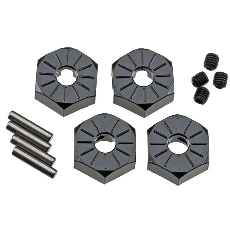Aluminum Hub Narrow 12mm Black (4) Saldi
