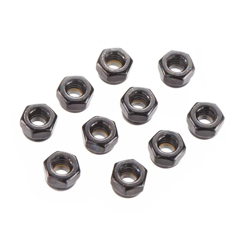 Nylon Locking Hex Nut 4mm Black (10) Prezzo Basso