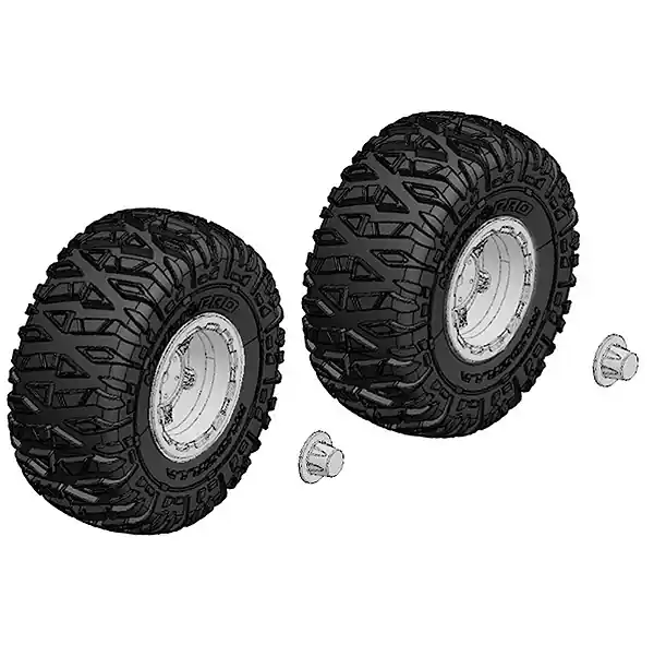 CORALLY TIRE AND RIM SET TRUCK CHROME RIMS 1 PAIR Prezzo Conveniente