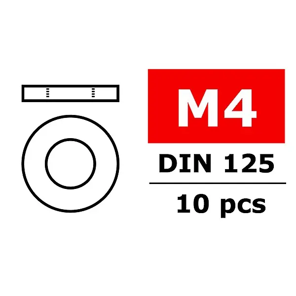 TEAM CORALLY WASHER M4 GALVANIZED STEEL 10 PCS Promozione Esclusiva