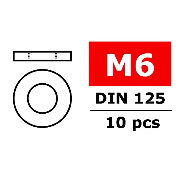 TEAM CORALLY WASHER M6 GALVANIZED STEEL 10 PCS Più Venduto