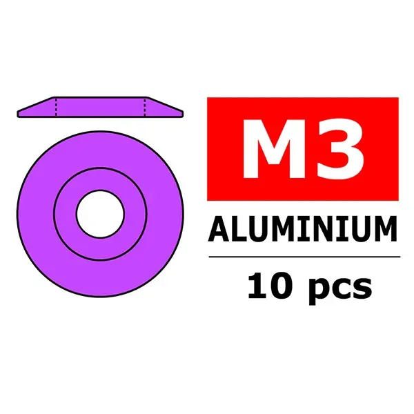 Offerta Speciale TEAM CORALLY ALUMINIUM WASHER FOR M3 BUTTON HEAD SCREWS O