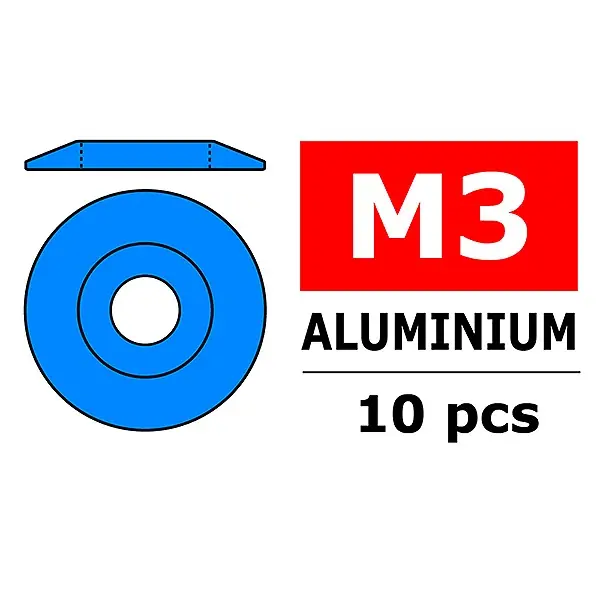 Spedizione Espresso TEAM CORALLY ALUMINIUM WASHER FOR M3 BUTTON HEAD SCREWS O
