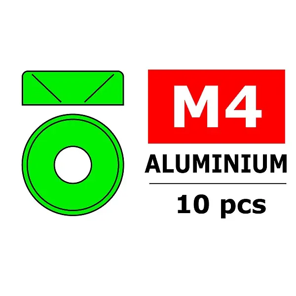 TEAM CORALLY ALUMINIUM WASHER FOR M4 FLAT HEAD SCREWS OD= Ultime Pezzi