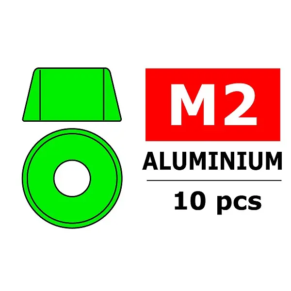 TEAM CORALLY ALUMINIUM WASHER FOR M2 SOCKET HEAD SCREWS O Spedito Oggi