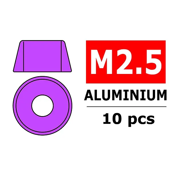 TEAM CORALLY ALUMINIUM WASHER FOR M2.5 SOCKET HEAD SCREWS Promozione Esclusiva