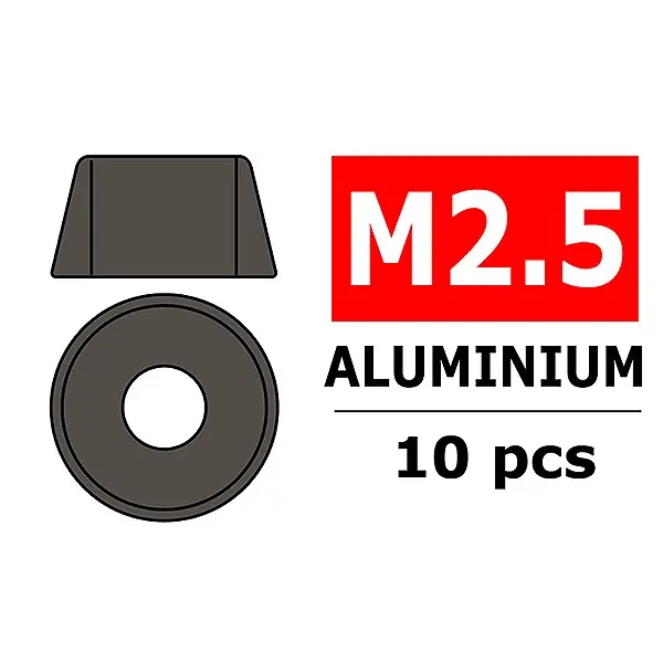 TEAM CORALLY ALUMINIUM WASHER FOR M2.5 SOCKET HEAD SCREWS Saldi