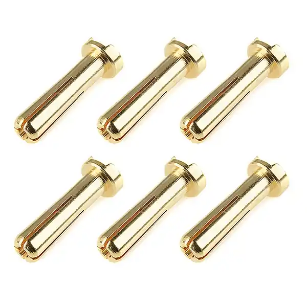 Più Venduto CORALLY BULLIT CONNECTOR 4.0MM MALE SOLID TYPE GOLD PLATED U