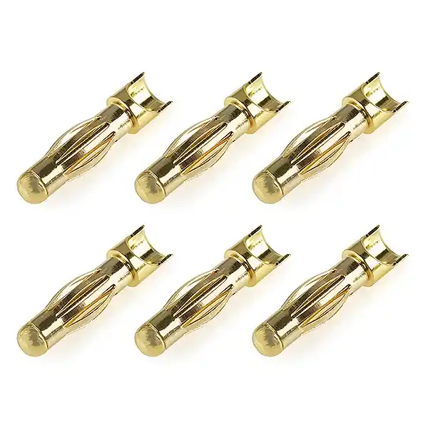 CORALLY BULLIT CONNECTOR 4.0MM MALE SPRING TYPE GOLD PLATED Offerta Lampo