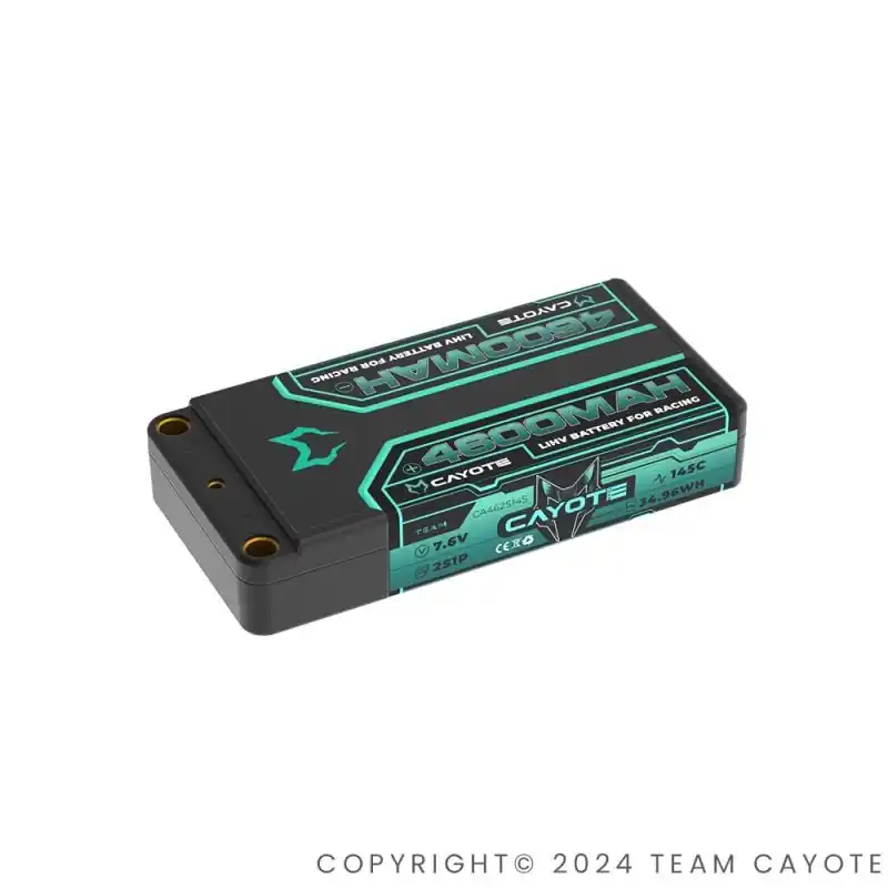 Novità Racing LiPo Batterie, 145C, 4600mAh, 7.6V, 34.96Wh CAYOTE (95.8×46.5×18.5mm, 158g)