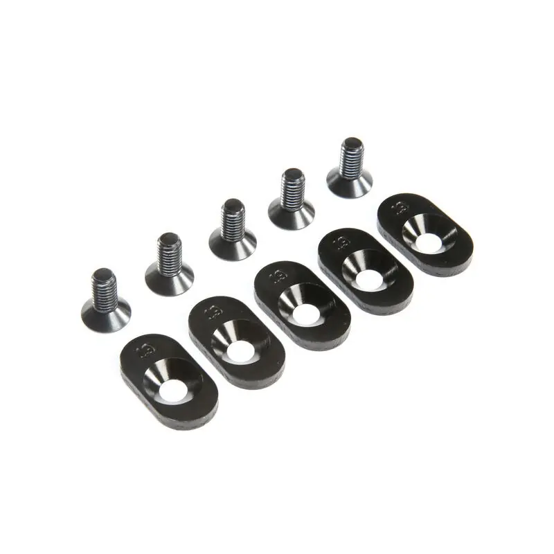 Engine Mount Insert and Screws 19T Black (5) 5ive-T 2.0 (fits 62T spur) Prezzo Ridotto