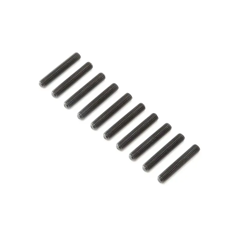 Economico Set Screws Steel Black Oxide Flat Point M5 x 30mm (10)