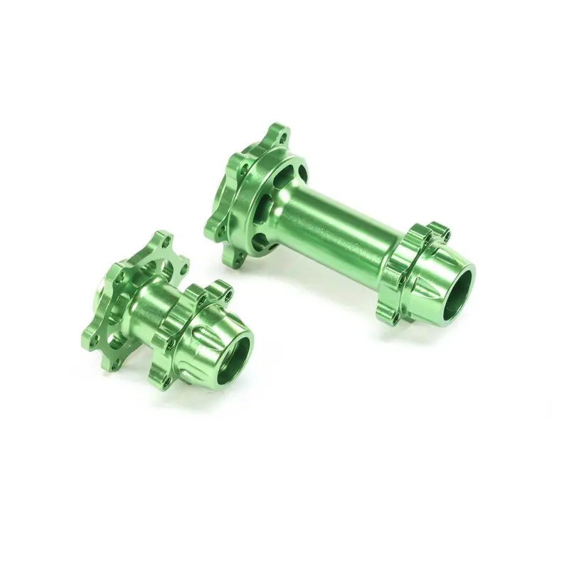 Aluminum Hub Set Machined Green Promoto-MX Occasione Imperdibile