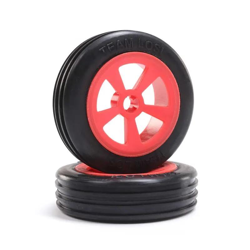 Rib Front Tires Mounted Red (2) Mini JRX2 Offerta Lampo