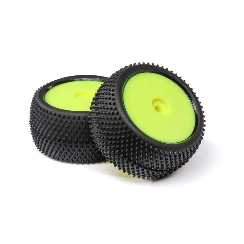 Big Shot Rear Mounted Tires Yellow (2) Mini B Prezzo Scontato