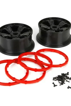 1/5 Front/Rear 4.75 Pre-Mounted Tires 24mm Hex Black (2) DB XL Sconto
