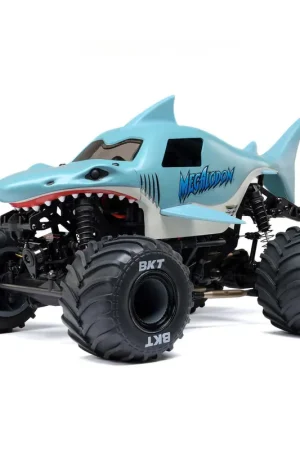 1/18 Mini LMT Megalodon 2S 4X4 RTR Brushed Monster Truck (Battery & Charger Included) Blue Direttamente Dal Produttore