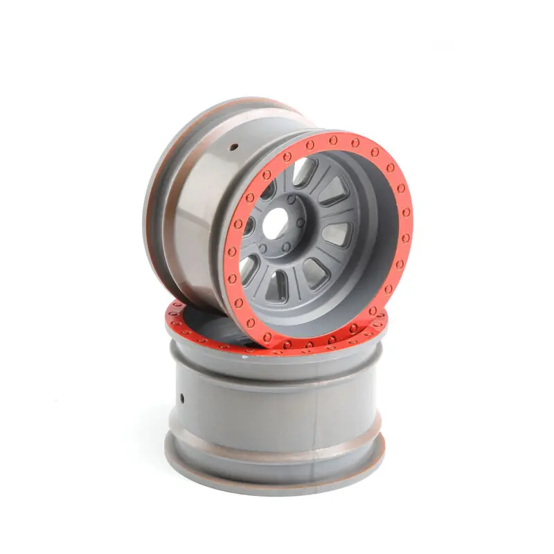 Offerta Limitata 1/6 Front/Rear 3.6 Wheels 20mm Hex Silver (2) Super Rock Rey
