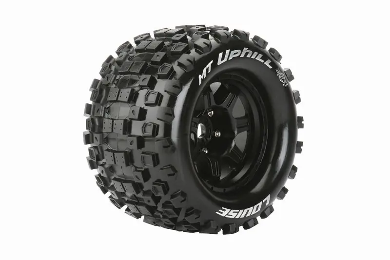 MT-Uphill MFT Ruote SOFT su cerchio 3.8 nero 17mm (2) LOUISE 1/8 Monster Truck (cerchio L70xH97mm) *J* Esclusivo