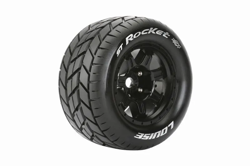 Soddisfatti O Rimborsati ST-Rocket MFT SOFT su cerchio 3.8 nero 17mm (1/2) (2) LOUISE 1/8 Stadium Truck (cerchio L72xH97mm) *J*