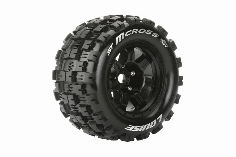 Esclusivo ST-MCross MFT SOFT su cerchio 3.8 nero 17mm (1/2) (2) LOUISE 1/8 Stadium Truck (cerchio L72xH97mm) *J*