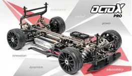 MCD GT8-E OCTOX PRO 1/8 4WD HIGH-LEVEL ECO RACING CAR ROLLER Occasione