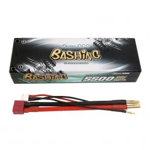 Gens ace 5500mAh 2S 7.4V 60C HardCase RC 10 car Lipo battery pack with T-plug Popolare