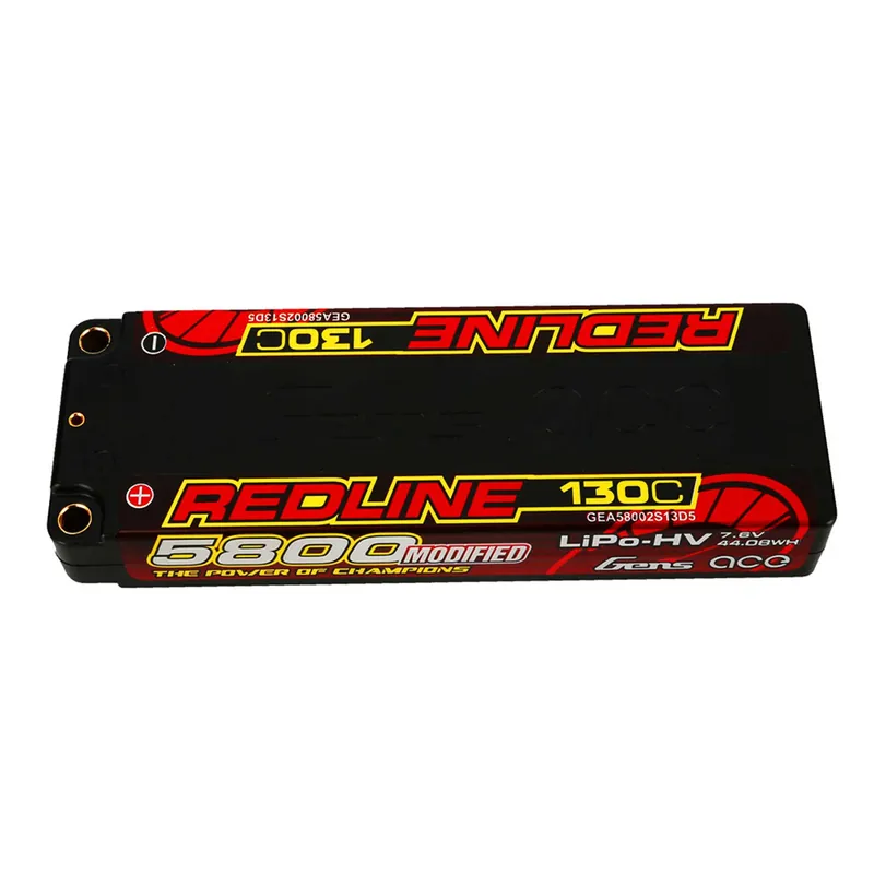 Batteria Redline Series 5800mAh 7.6V 130C 2S1P HardCase 56 HV Ultra LCG LiPo Battery Direttamente Dal Produttore