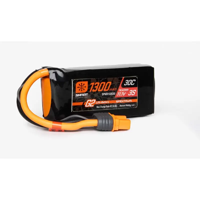 11.1V 1300mAh 3S 30C Smart G2 LiPo Battery IC3 Ordina Subito