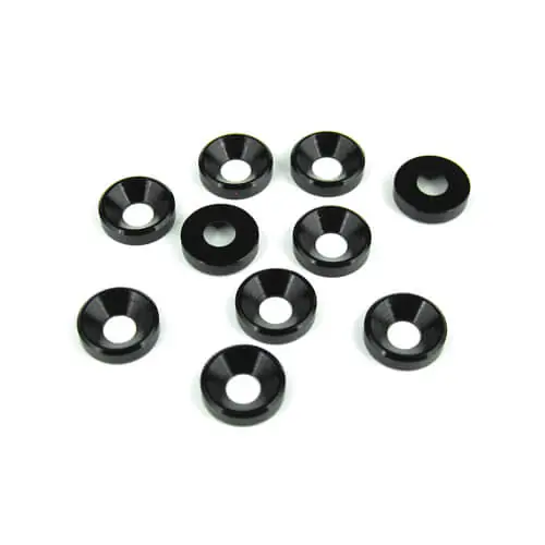 Prezzo Scontato TKR1228 M4 Countersunk Washers (black anodized, 10pcs)