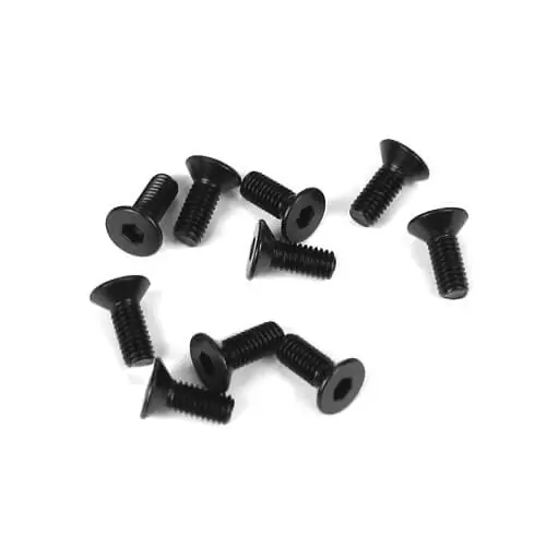 Più Venduto TKR1322 M3x8mm Flat Head Screws (black, 10pcs)
